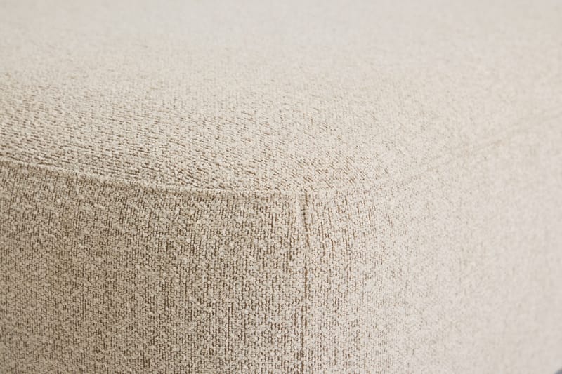 Milano 5-sits Rundad Högervänd L-soffa med Låg Rygg i Beige Boucle - Möbler - Soffa - Divansoffa & schäslongsoffa