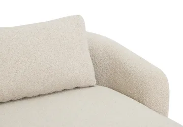 Milano 5-sits Rundad Högervänd L-soffa med Låg Rygg i Beige Boucle - Möbler - Soffa - Divansoffa & schäslongsoffa