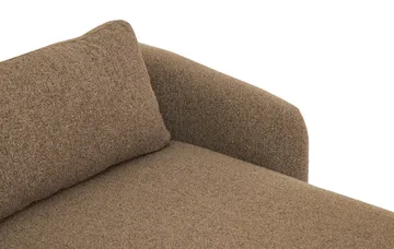 Milano 5-sits Rundad Högervänd L-soffa med Låg Rygg i Brun Boucle - Möbler - Soffa - Divansoffa & schäslongsoffa