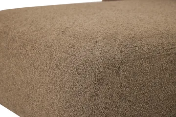 Milano 5-sits Rundad Vänstervänd L-soffa med Låg Rygg i Brun Boucle - Möbler - Soffa - Divansoffa & schäslongsoffa