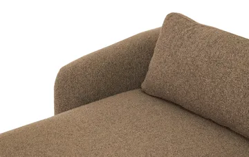 Milano 5-sits Rundad Vänstervänd L-soffa med Låg Rygg i Brun Boucle - Möbler - Soffa - Divansoffa & schäslongsoffa