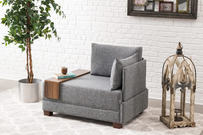 Algeria Fåtölj Höger - Grå - Möbler - Soffa - Modulsoffa - Övriga moduler till modulsoffa