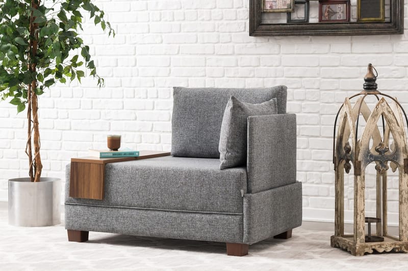 Algeria Fåtölj Höger - Grå - Möbler - Soffa - Modulsoffa - Övriga moduler till modulsoffa