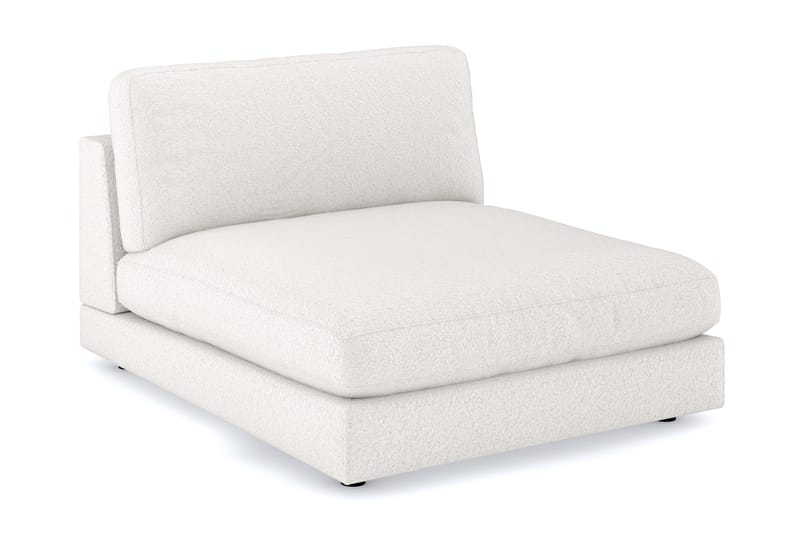 Arken 1-sits Divanmodul i Bouclé, Vit