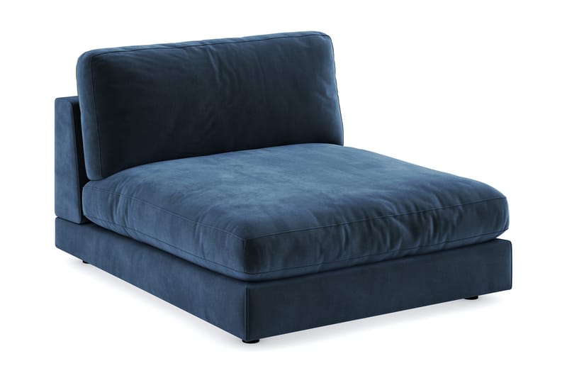 Arken 1-sits Divanmodul i Sammet - Blå - Möbler - Soffa - Modulsoffa - Övriga moduler till modulsoffa