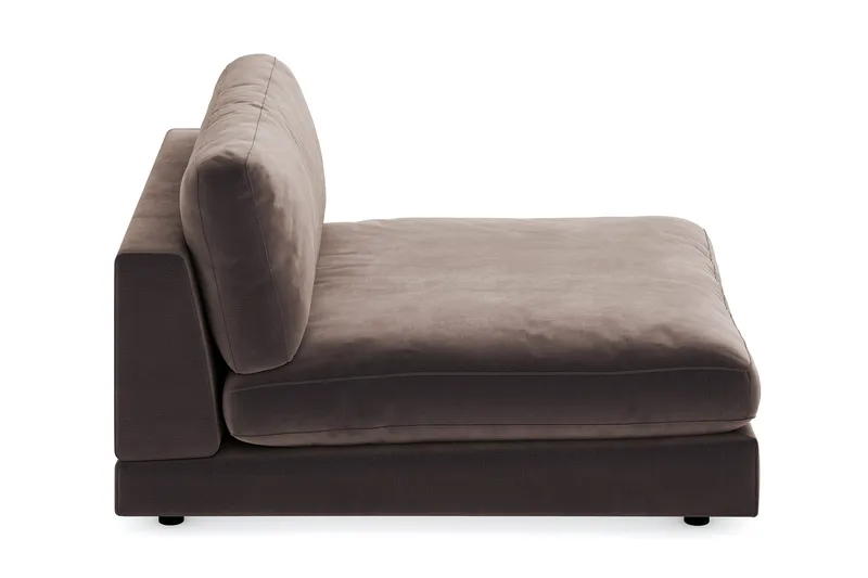Arken 1-sits Divanmodul i Sammet - Brun - Möbler - Soffa - Modulsoffa - Övriga moduler till modulsoffa