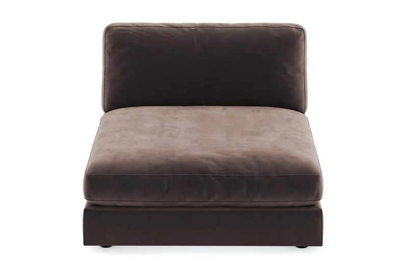 Arken 1-sits Divanmodul i Sammet - Brun - Möbler - Soffa - Modulsoffa - Övriga moduler till modulsoffa