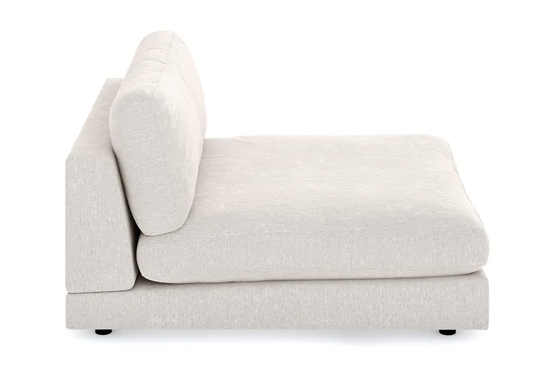 Arken 1-sits Divanmodul i Sammet - Krämvit - Möbler - Soffa - Modulsoffa - Övriga moduler till modulsoffa