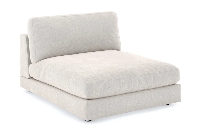 Arken 1-sits Divanmodul i Sammet, Krämvit