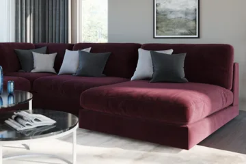 Arken 1-sits Divanmodul i Sammet - Lila - Möbler - Soffa - Modulsoffa - Övriga moduler till modulsoffa