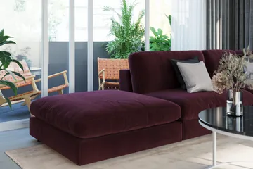 Arken 1-sits Divanmodul i Sammet - Lila - Möbler - Soffa - Modulsoffa - Övriga moduler till modulsoffa