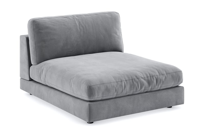 Arken 1-sits Divanmodul i Sammet - Ljusgrå - Möbler - Soffa - Modulsoffa - Övriga moduler till modulsoffa