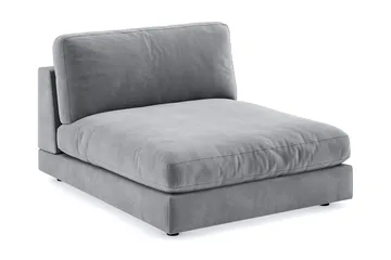 Arken 1-sits Divanmodul i Sammet - Ljusgrå - Möbler - Soffa - Modulsoffa - Övriga moduler till modulsoffa