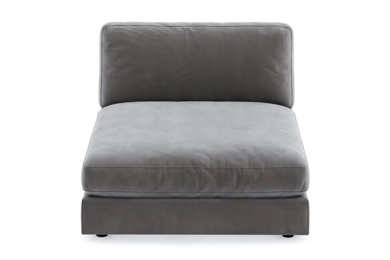 Arken 1-sits Divanmodul i Sammet - Mörkgrå - Möbler - Soffa - Modulsoffa - Övriga moduler till modulsoffa