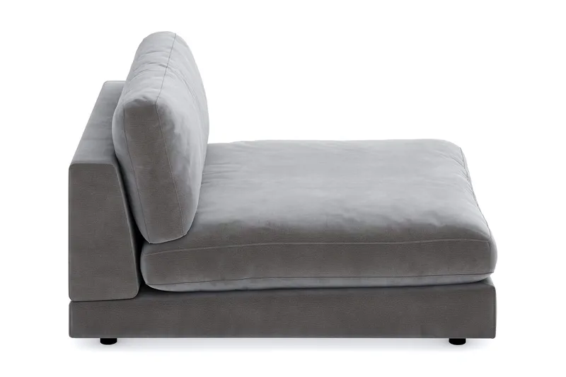 Arken 1-sits Divanmodul i Sammet - Mörkgrå - Möbler - Soffa - Modulsoffa - Övriga moduler till modulsoffa