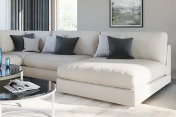 Arken 1-sits Divanmodul i Tyg - Beige - Möbler - Soffa - Modulsoffa - Övriga moduler till modulsoffa