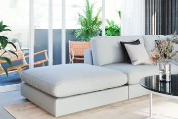 Arken 1-sits Divanmodul i Tyg - Ljusgrå - Möbler - Soffa - Modulsoffa - Övriga moduler till modulsoffa