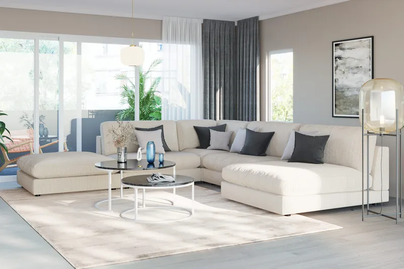 Arken 2-sits Divanmodul i Manchester - Beige - Möbler - Soffa - Modulsoffa - Övriga moduler till modulsoffa