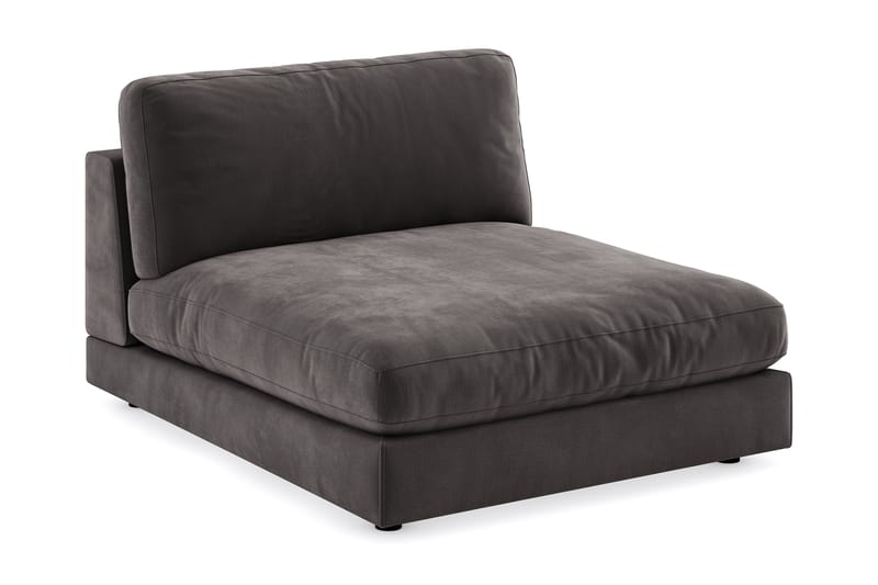Arken 2-sits Divanmodul i Sammet - Mörkgrå - Möbler - Soffa - Modulsoffa - Övriga moduler till modulsoffa