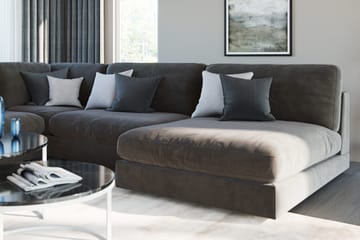 Arken 2-sits Divanmodul i Sammet - Mörkgrå - Möbler - Soffa - Modulsoffa - Övriga moduler till modulsoffa