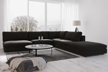 Arken 2-sits Divanmodul i Tyg - Svart - Möbler - Soffa - Modulsoffa - Övriga moduler till modulsoffa