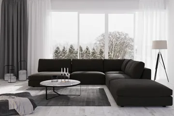 Arken 2-sits Divanmodul i Tyg - Svart - Möbler - Soffa - Modulsoffa - Övriga moduler till modulsoffa