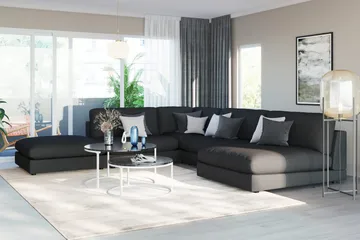 Arken 2-sits Divanmodul i Tyg - Svart - Möbler - Soffa - Modulsoffa - Övriga moduler till modulsoffa