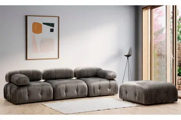 Belgin Fotpallsmodul 95 cm Med Hake - Grå - Möbler - Soffa - Modulsoffa - Övriga moduler till modulsoffa