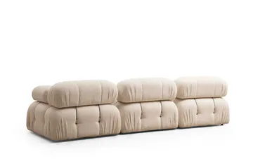 Belgin Högermodul / Fåtölj 95 cm med fasta armstöd och repdetaljer - Cream - Möbler - Soffa - Modulsoffa - Övriga moduler till modulsoffa