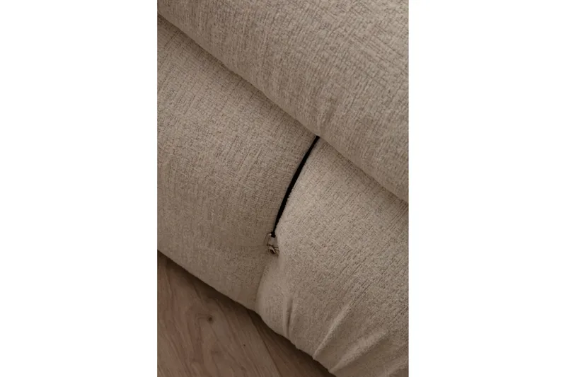 Belgin Vänstermodul / Fåtölj 95 cm med fasta armstöd och repdetaljer - Cream - Möbler - Soffa - Modulsoffa - Övriga moduler till modulsoffa