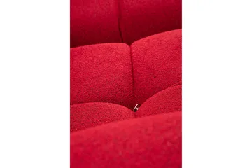 Belgin Vänstermodul / Fåtölj 95 cm med fasta armstöd och repdetaljer - Röd - Möbler - Soffa - Modulsoffa - Övriga moduler till modulsoffa