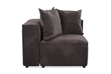 Cubo 1-sits Högermodul i Sammet 108 cm bred - Mörkgrå - Möbler - Soffa - Modulsoffa - Övriga moduler till modulsoffa