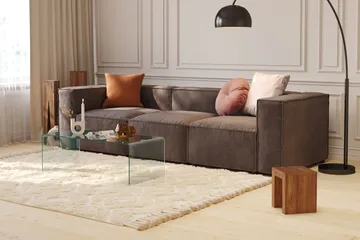 Cubo 1-sits Högermodul i Sammet 108 cm bred - Mörkgrå - Möbler - Soffa - Modulsoffa - Övriga moduler till modulsoffa