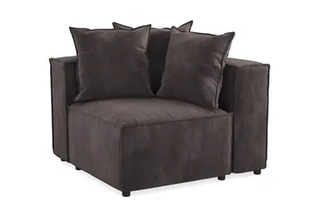 Cubo 1-sits Högermodul i Sammet 108 cm bred - Mörkgrå - Möbler - Soffa - Modulsoffa - Övriga moduler till modulsoffa