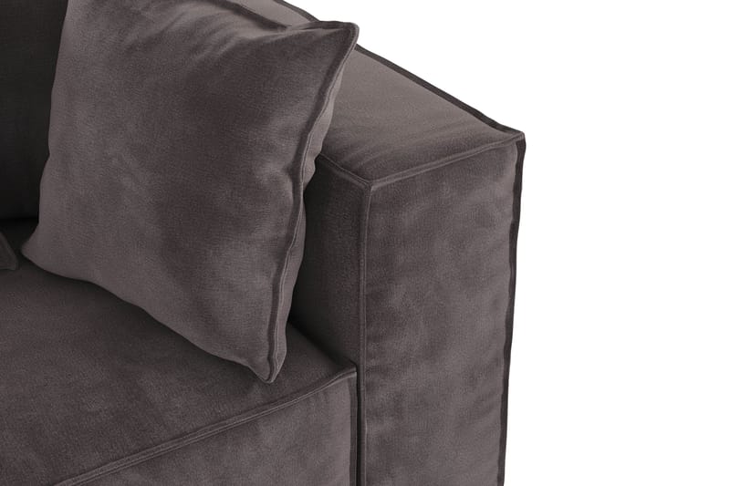 Cubo 1-sits Högermodul i Sammet 108 cm bred - Mörkgrå - Möbler - Soffa - Modulsoffa - Övriga moduler till modulsoffa