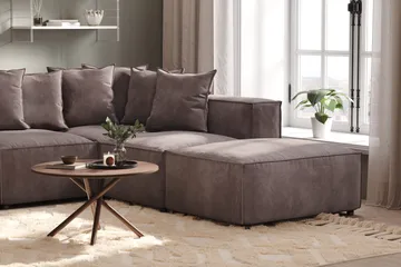 Cubo 1-sits Vänstermodul i Sammet 108 cm bred - Mörkgrå - Möbler - Soffa - Modulsoffa - Övriga moduler till modulsoffa