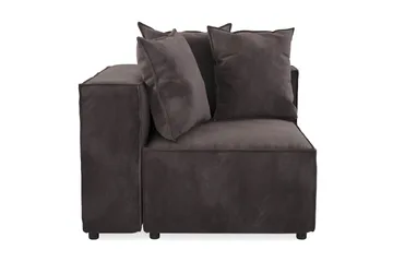 Cubo 1-sits Vänstermodul i Sammet 108 cm bred - Mörkgrå - Möbler - Soffa - Modulsoffa - Övriga moduler till modulsoffa