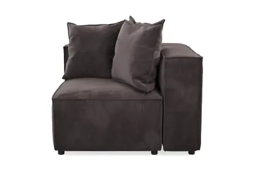 Cubo 1-sits Vänstermodul i Sammet 108 cm bred - Mörkgrå - Möbler - Soffa - Modulsoffa - Övriga moduler till modulsoffa