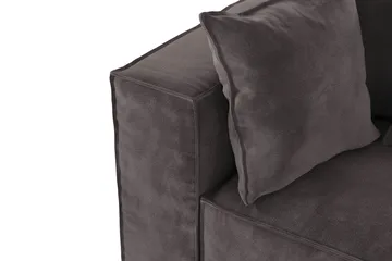 Cubo 1-sits Vänstermodul i Sammet 108 cm bred - Mörkgrå - Möbler - Soffa - Modulsoffa - Övriga moduler till modulsoffa