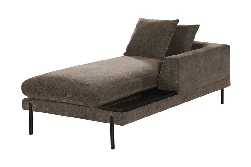 Divanmodul Treeton 92,5 cm Höger - Brun - Övriga moduler till modulsoffa