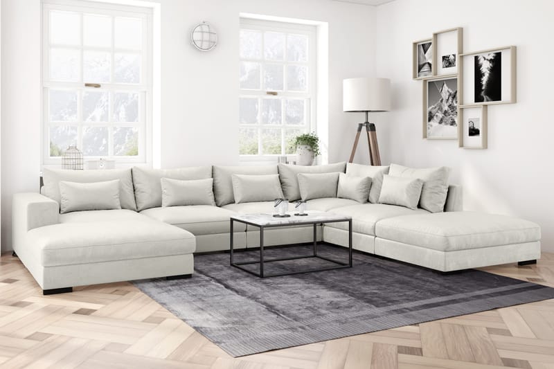 Dubai Armstöd Höger Sammet - Vit - Möbler - Soffa - Modulsoffa - Övriga moduler till modulsoffa