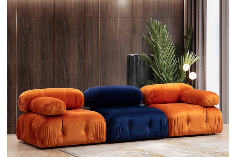 Högermodul Belgin 95 cm - Orange - Möbler - Soffa - Modulsoffa - Övriga moduler till modulsoffa