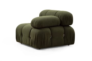 Högermodul / Fåtölj Belgin 95 cm med fasta armstöd och repdetaljer