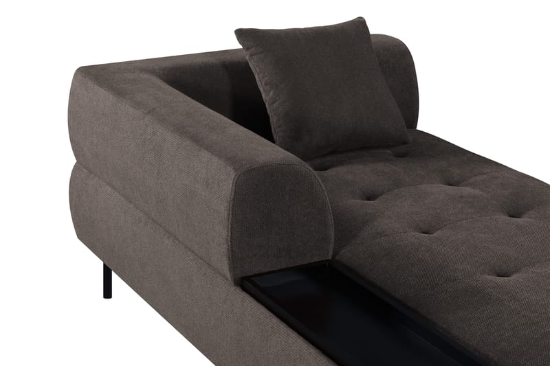 Schäslongmodul Bunbury Vänster - Grå - Möbler - Soffa - Modulsoffa - Övriga moduler till modulsoffa