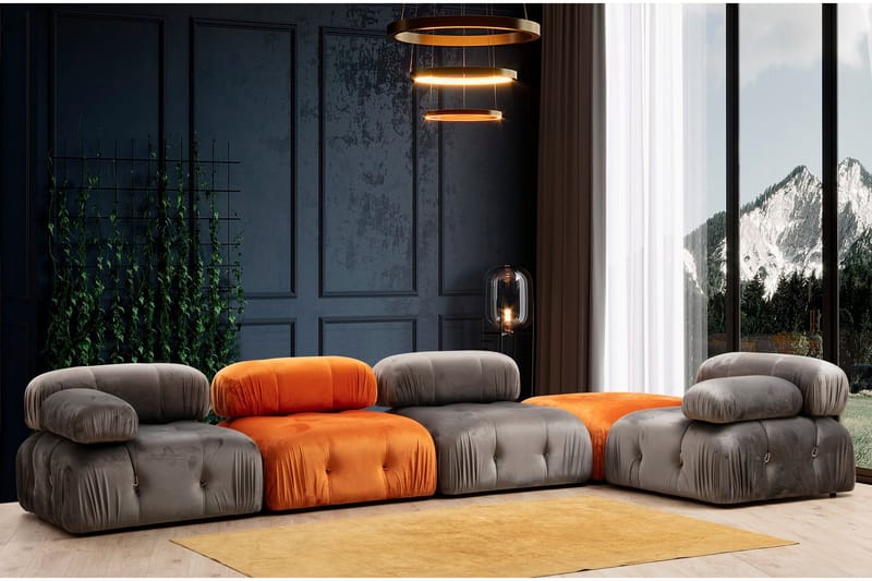 Vänstermodul Belgin 95 cm - Grå - Möbler - Soffa - Modulsoffa - Övriga moduler till modulsoffa