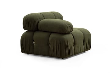 Vänstermodul / Fåtölj Belgin 95 cm med fasta armstöd och repdetaljer