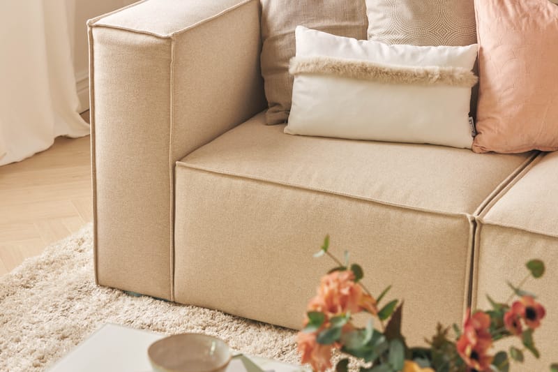 Vänstermodul Narender 108 cm - Beige - Övriga moduler till modulsoffa