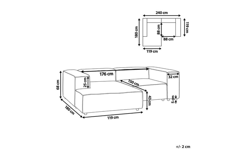 2-sits Hörnsoffa Aprica Högervänd - Högervänd - Möbler - Soffa - Modulsoffa - Komplett modulsoffa