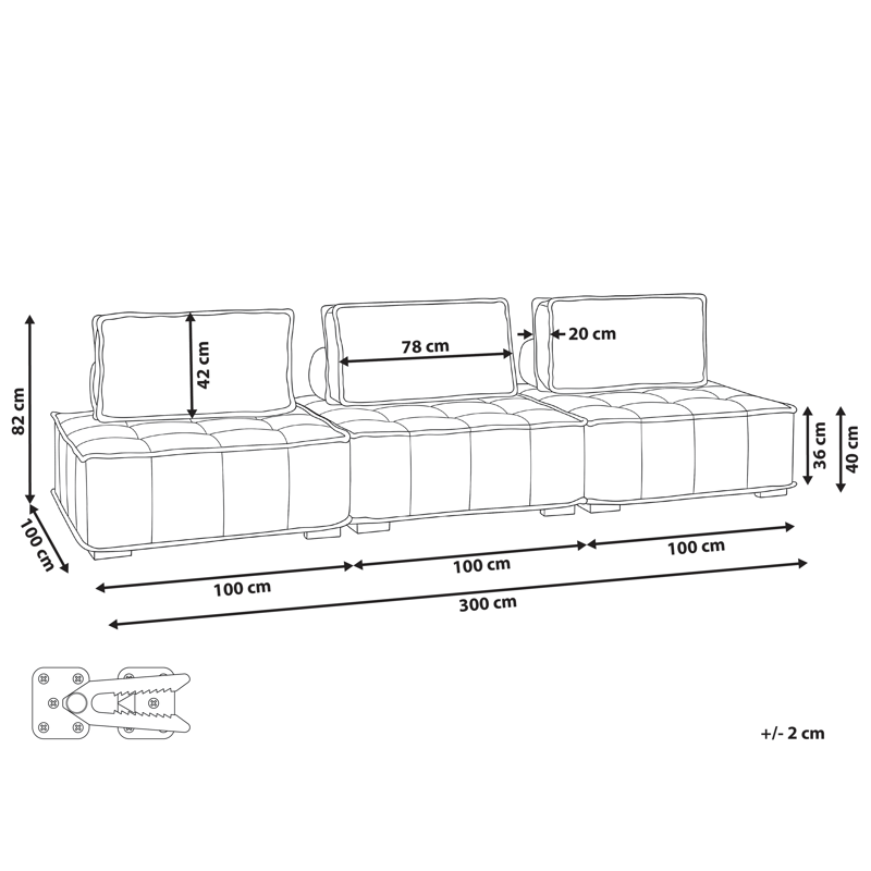 3-sits soffa Tibro - Off-White - Möbler - Soffa - Modulsoffa - Komplett modulsoffa