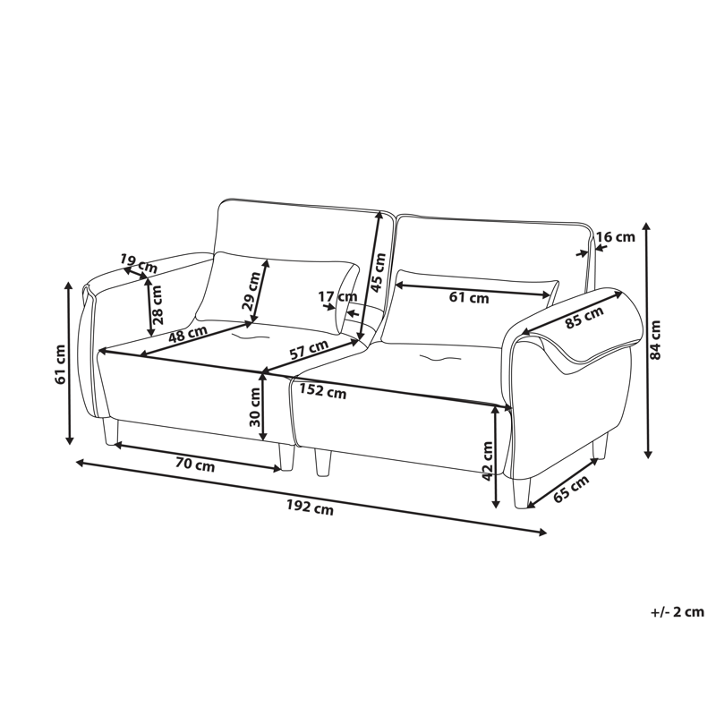 3-sits soffa Wetlan - Off-white - Möbler - Soffa - Howardsoffa